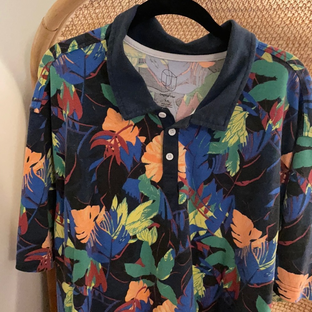 Summer print polo